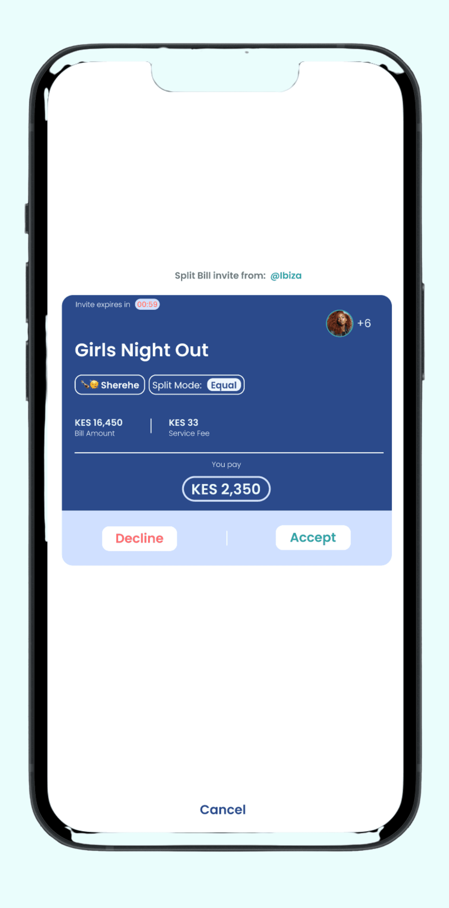 BillBuddys Pay Contribution Screen